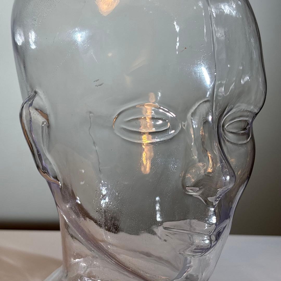 クリアな頭部のマネキン型貯金箱 ポストモダン スペースエイジ ヴィンテージ