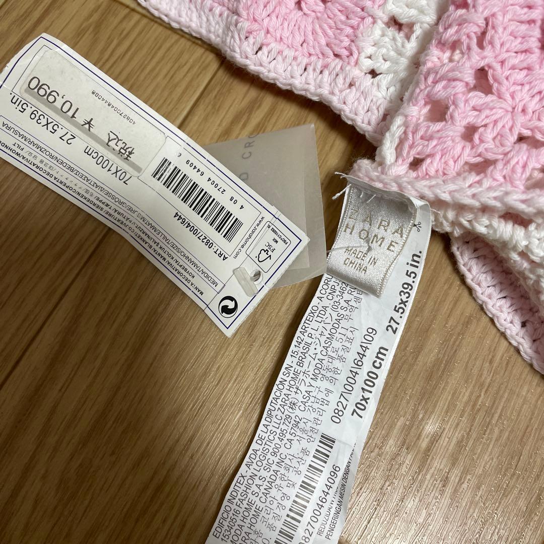 ザラホーム　パッチワークブランケット