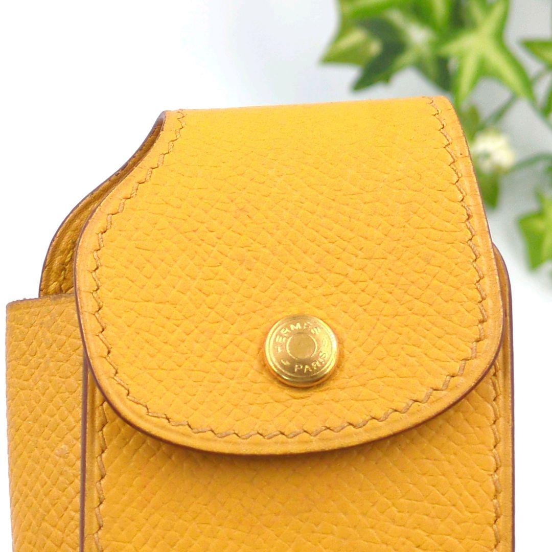 HERMÈS イエローレザー ペンケース　筆箱　C型刻印