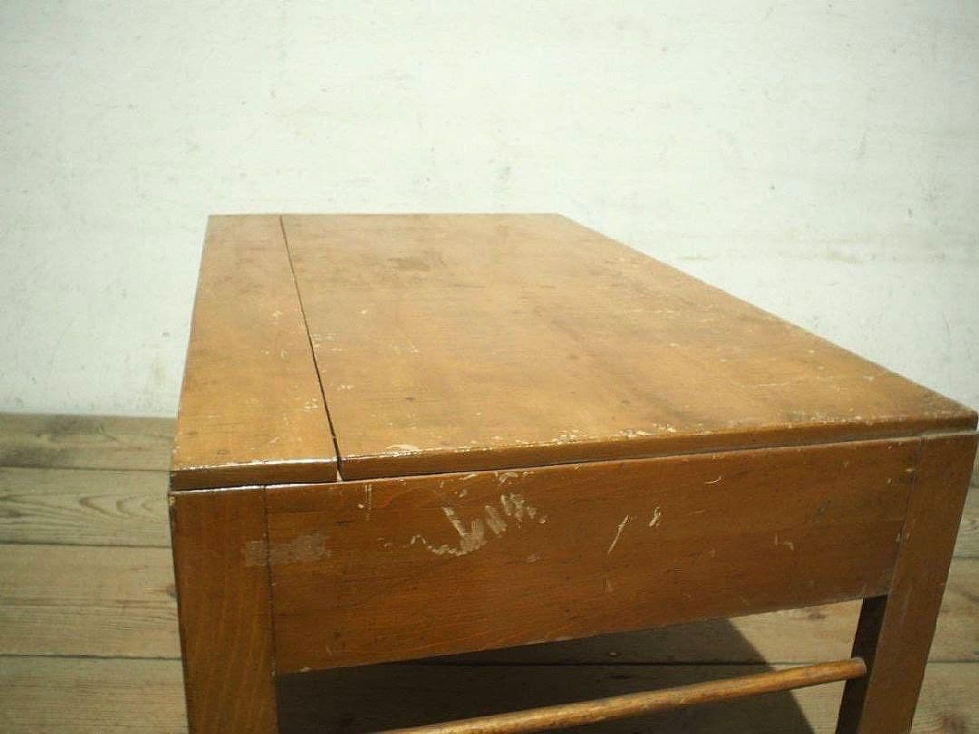 1281 ヴィンテージ　レトロな文机　ローテーブル　展示台　古家具　古道具　抽斗