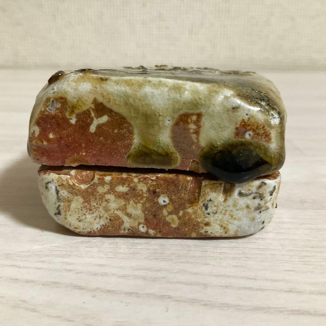 伊賀焼 香合 清文 木箱付き 共箱 茶道具 茶道 香道 香炉 香入