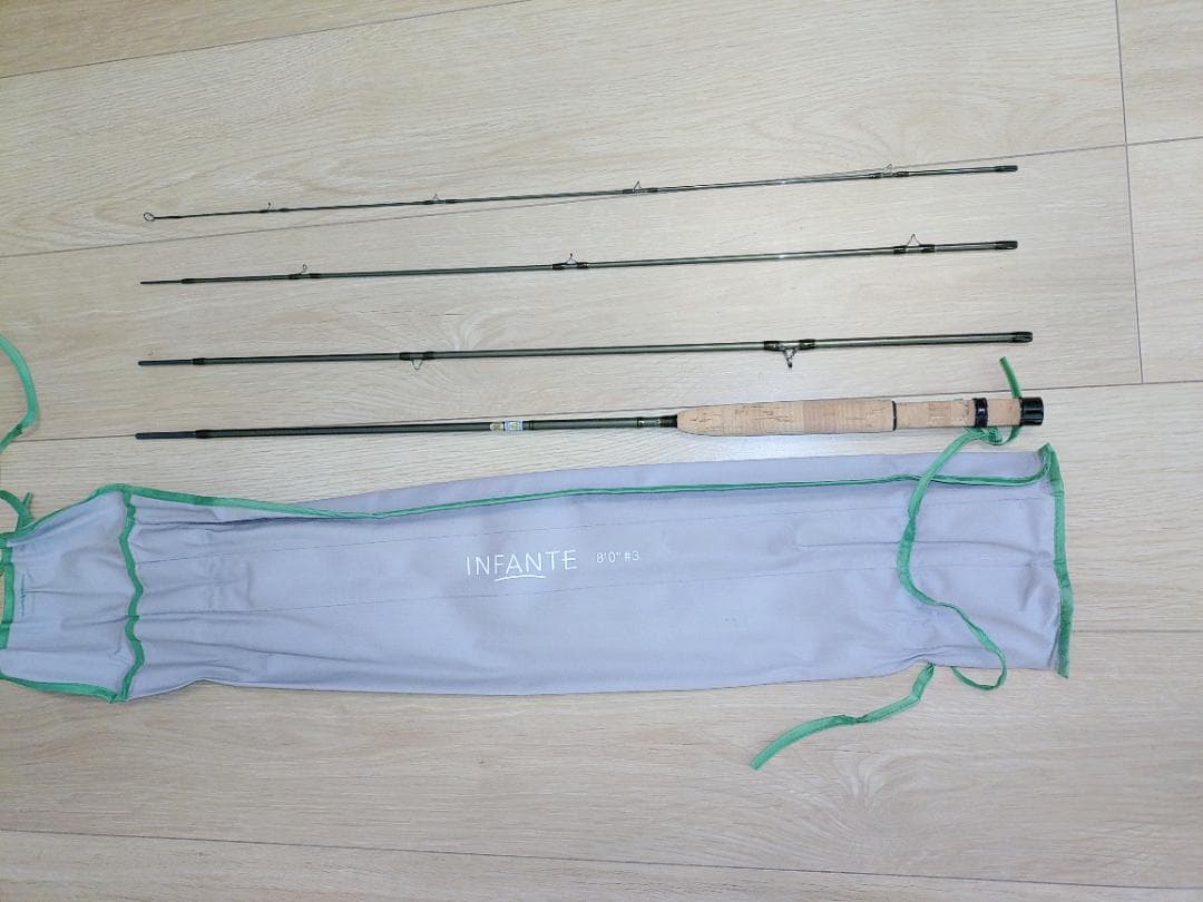 INFANTE フライロッド 8'0\" #3 ロッドケース付き
