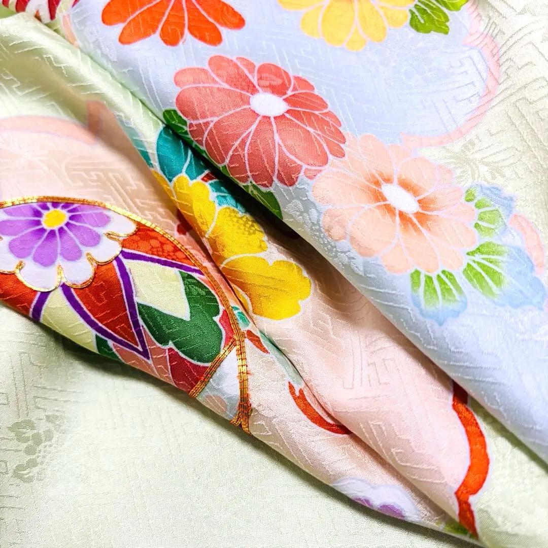 【新品】手書き京友禅 金駒刺繍入り 正絹 日本製 お宮参り 産着