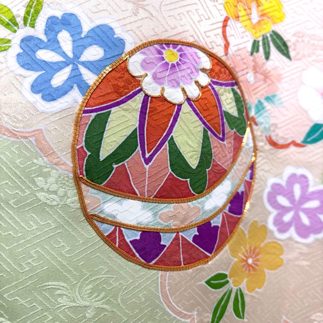 【新品】手書き京友禅 金駒刺繍入り 正絹 日本製 お宮参り 産着