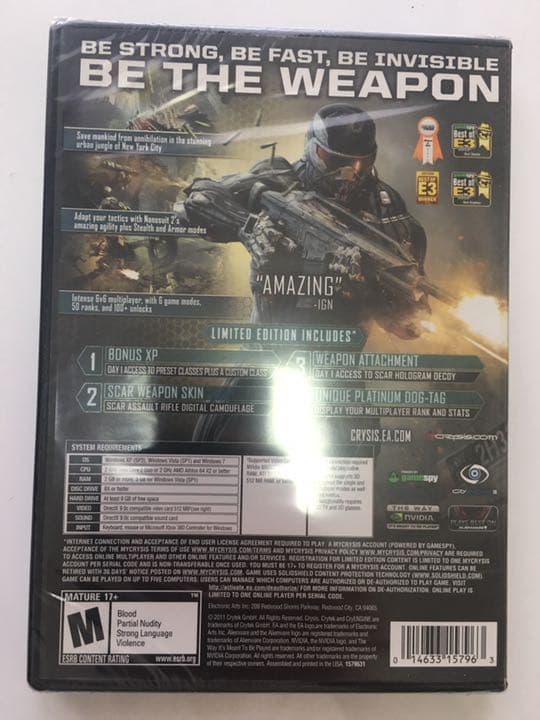 新品未開封　PCゲーム　クライシス2 英語版　輸入版