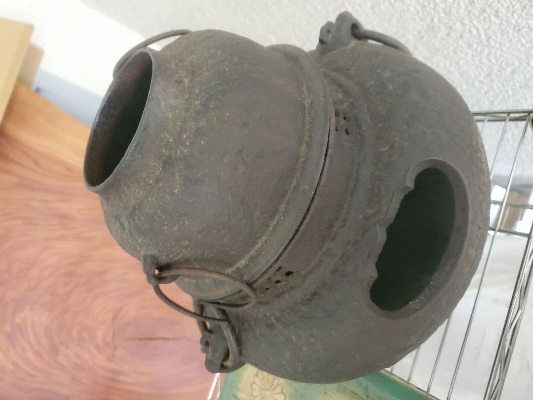 鉄製 茶釜 伝統的デザイン 電熱器 風炉用 茶道具
