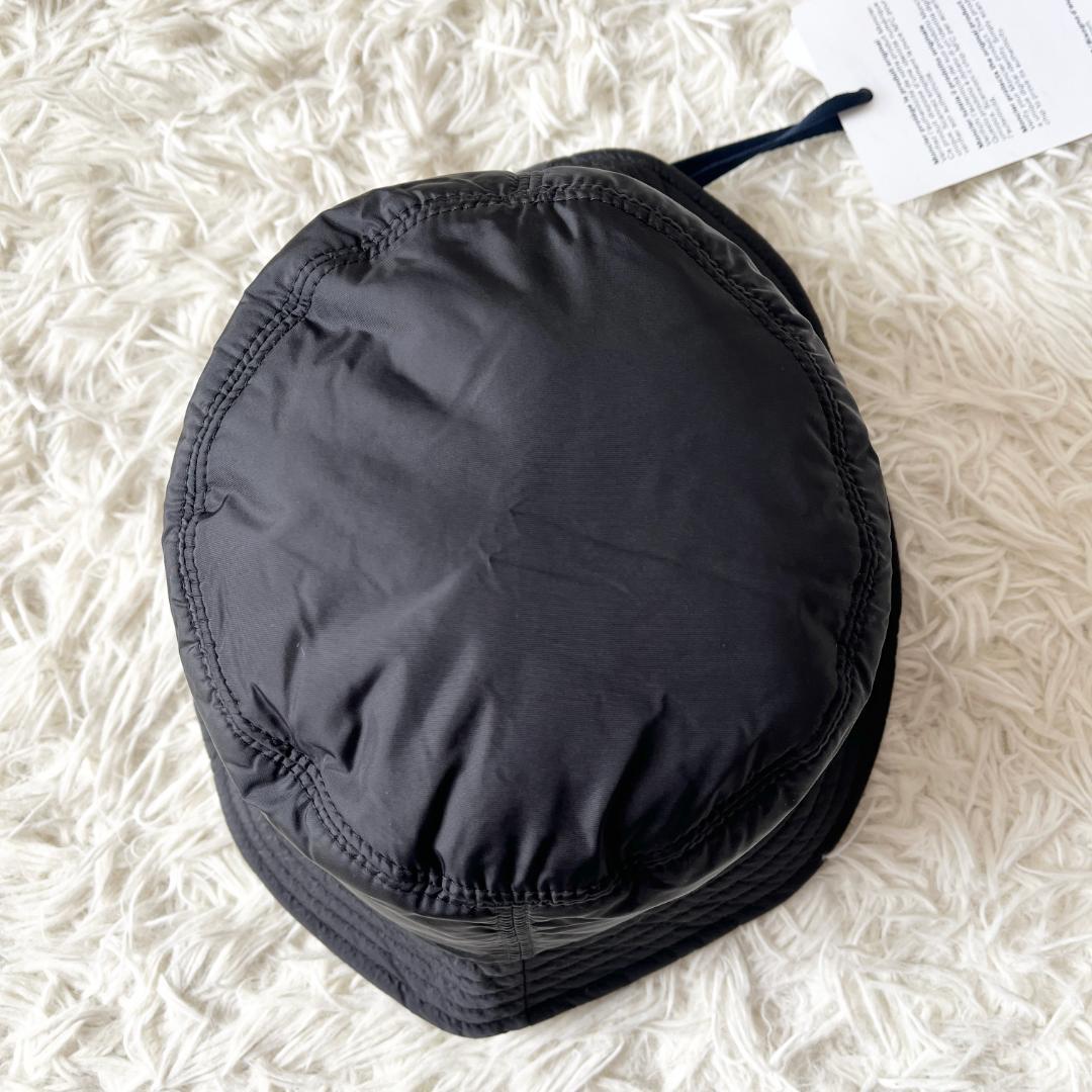 お値下げ！【新品】MONCLER バケットハット M ホワイトロゴ