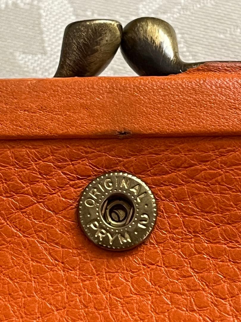 IL BISONTE イルビゾンテ がま口 大容量 長財布 オレンジ 春財布