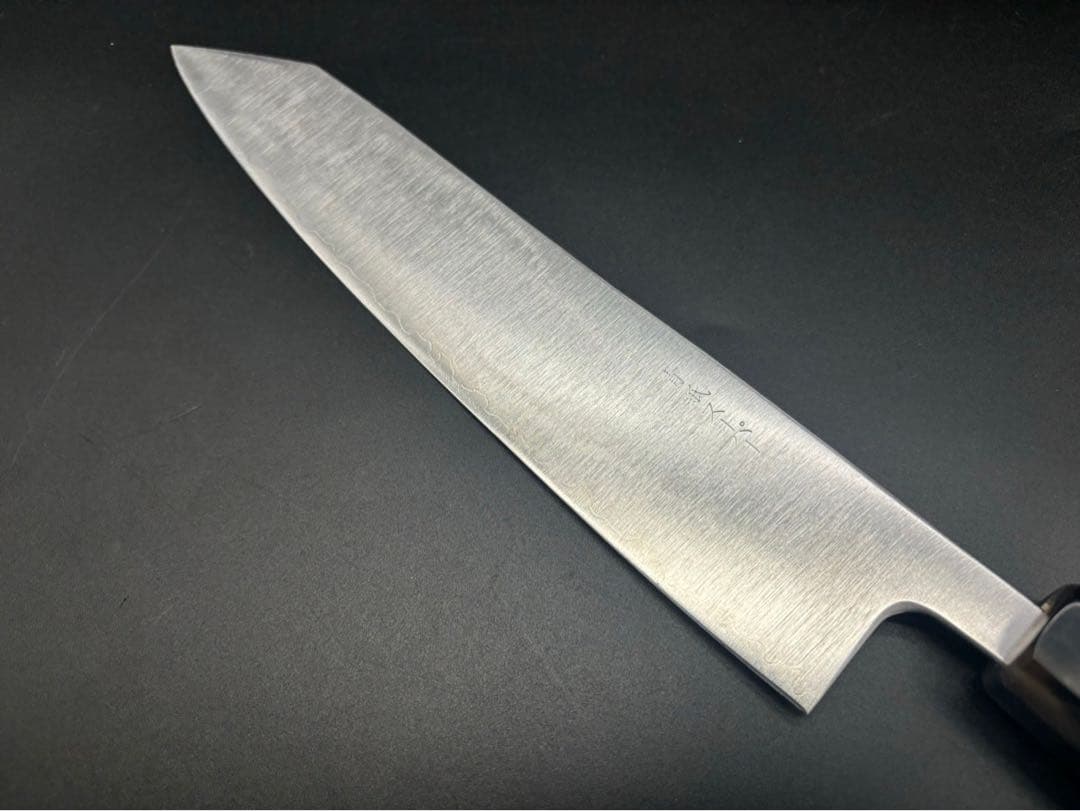 日本製　青ガミスーパー鋼　割り込み切付け牛刀230mm ターコイズ柄