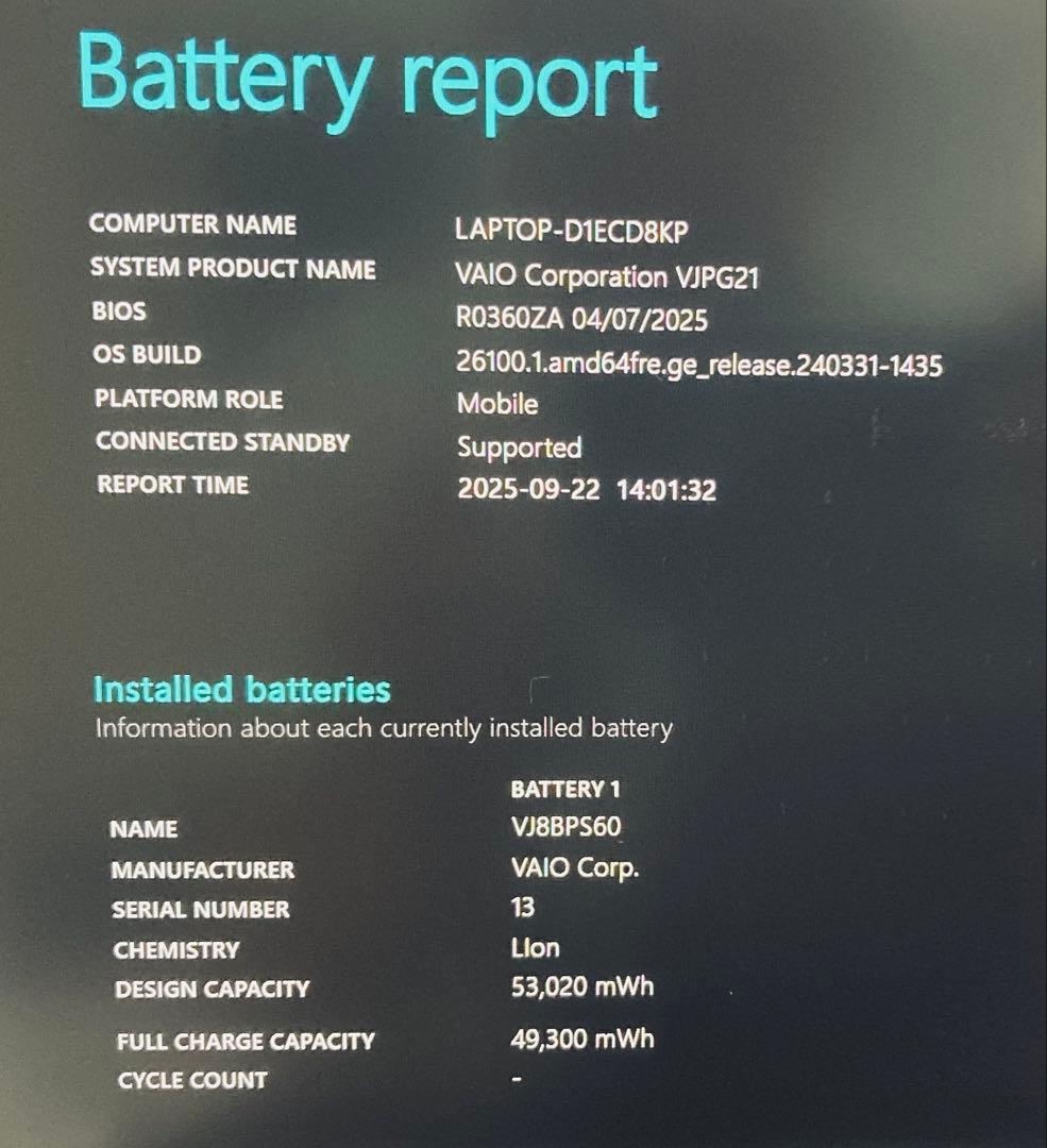 VAIO Pro PG VJPG21/メモリ16GB/office2024