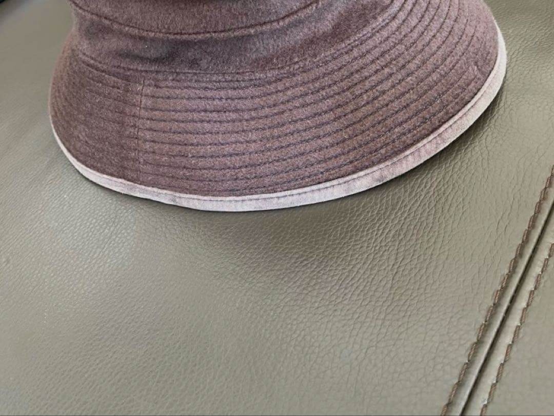 HERMES　エルメスバケットハット　カシミヤ 100 　ブラウン