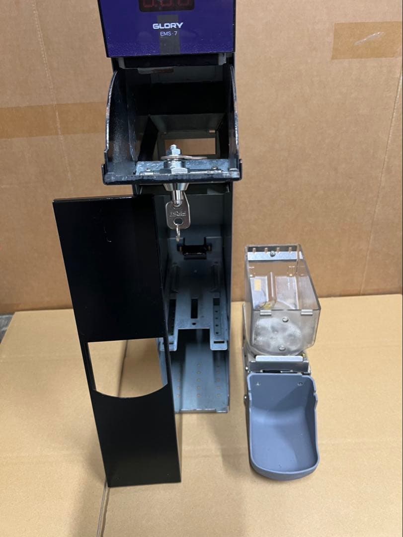 専用　台付　両替機　グローリーEMS-7（改）1000円→100円×10枚