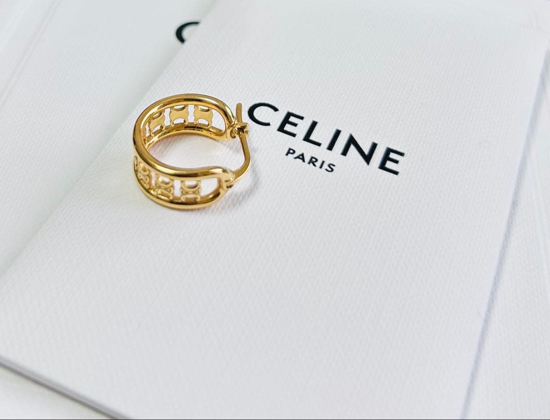 【CELINE】セリーヌ トリオンフ ピアス ゴールド 片耳用」