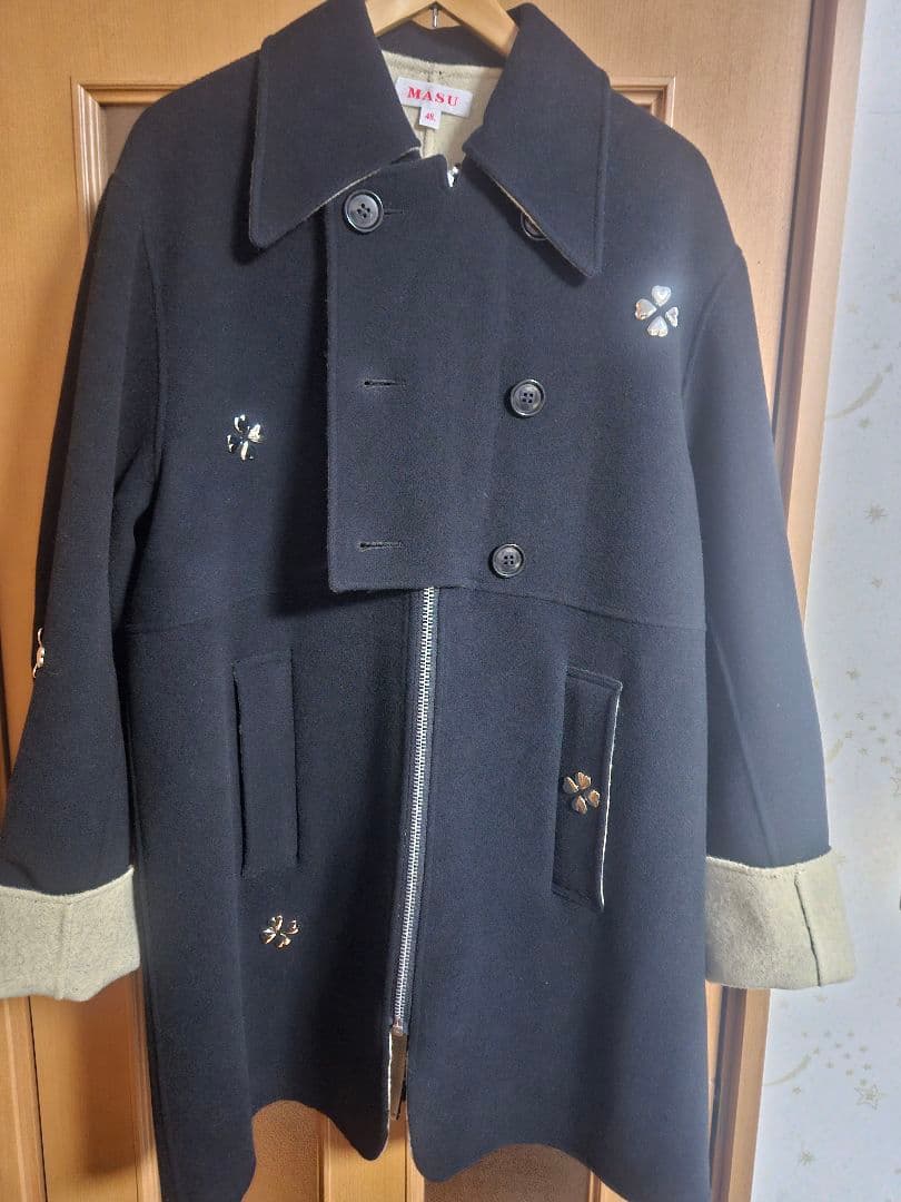 ジャケット・アウター MASU 21aw ZIP-UP CLOVER STUDS COAT
