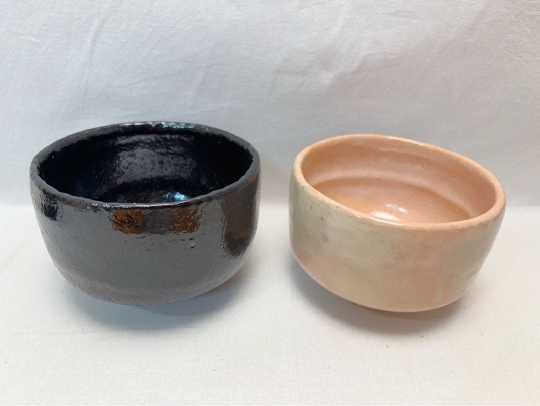 茶道具 佐々木昭楽造 利休七種 茶碗 楽焼 おしゃれ 陶印 共布 共箱