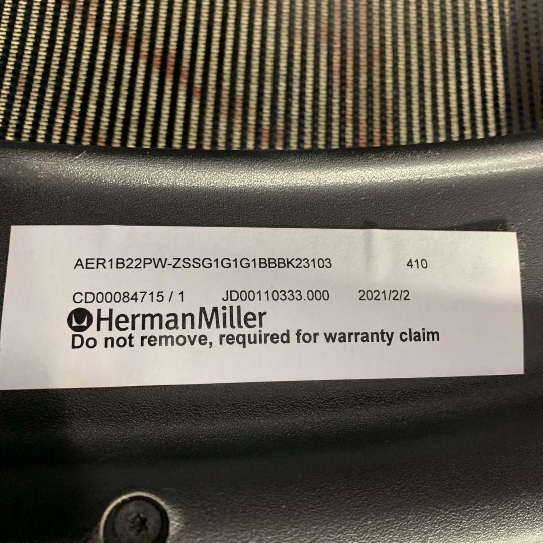 K F751\"　Herman Miller　アーロンチェア　リマスタード　ライト