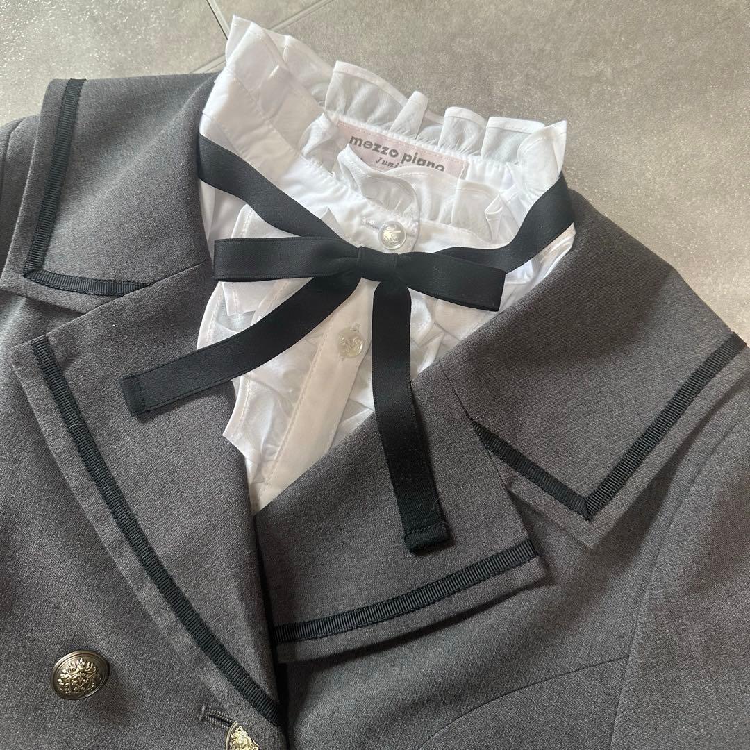 メゾピアノ セーラーカラージャケット スカート ブラウス3点　卒業式スーツ