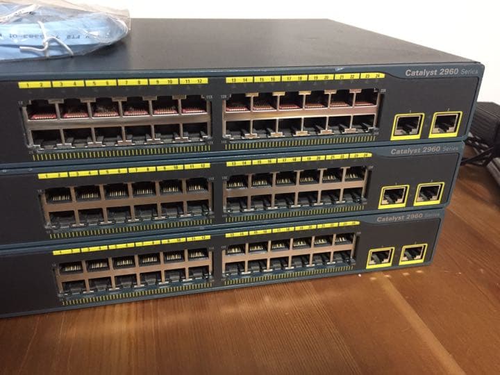 【CCNA、CCNP】Cisco スイッチCatalyst 2960×3台