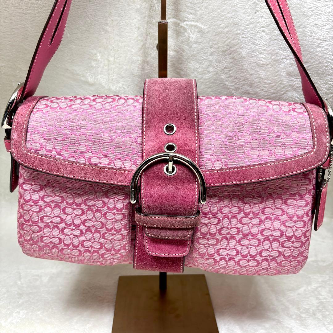 バッグ Coach One Shoulder Handbag pink soho