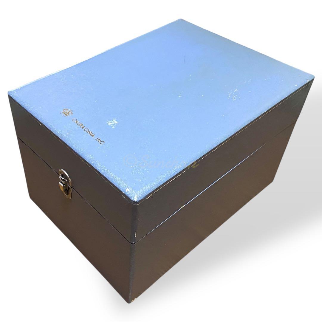 【美品】 大倉陶園 OKURA 瑞鳥文花瓶 呉須更紗鳥絵 専用箱・商品タグ付き