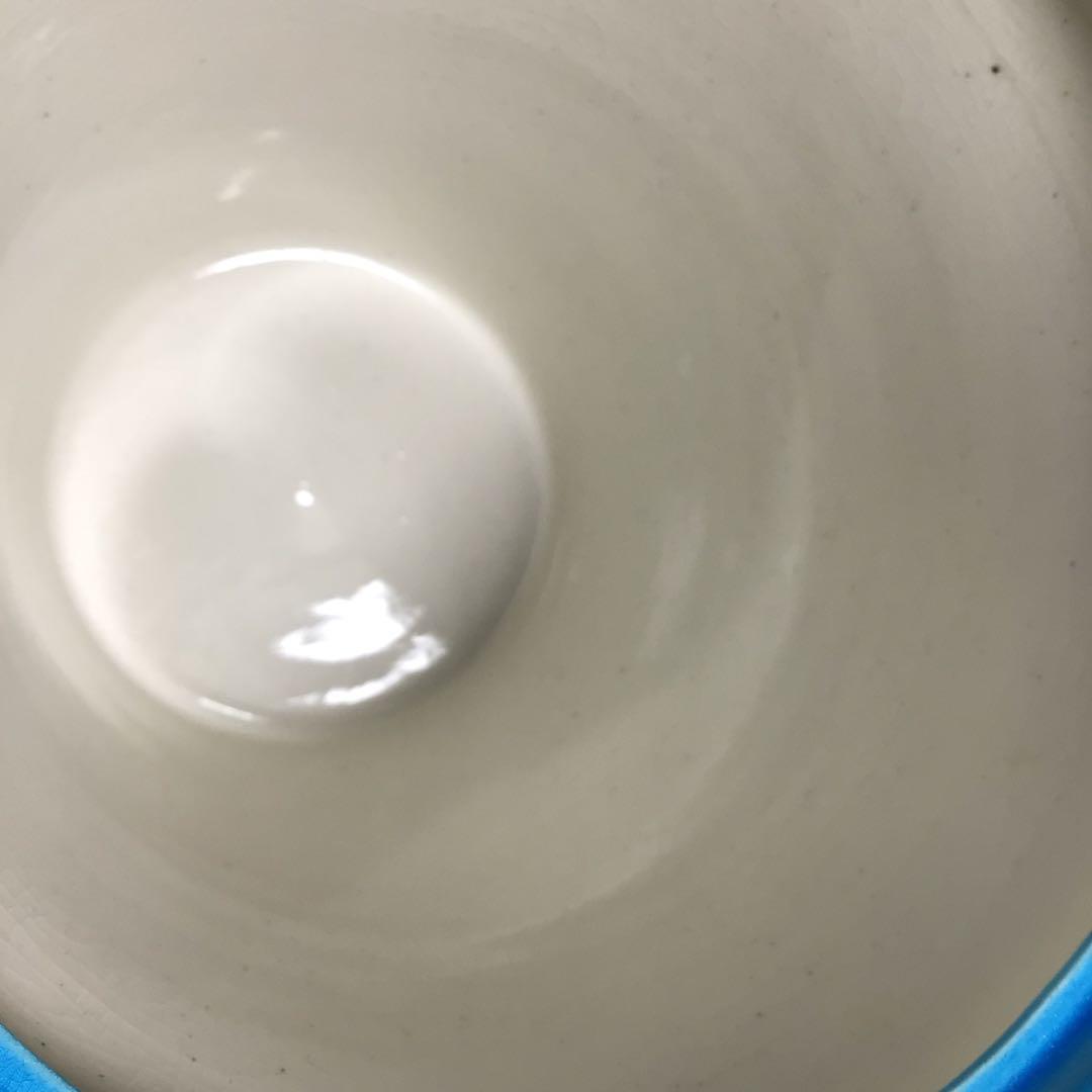 Ｎ６６５　水指　『平安　手塚祥堂造』『即中斎好写』『浅黄交趾』『末広水指』　共箱