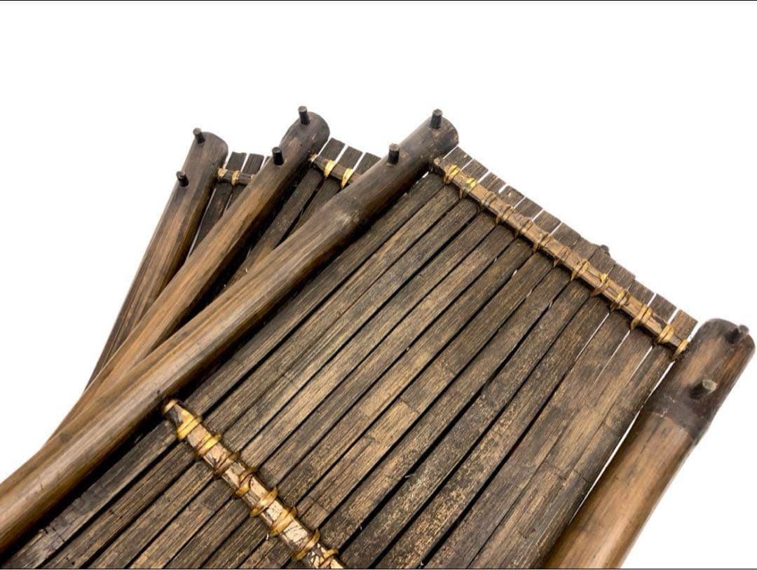 ★輸入品）アジアン家具：竹製3段シェルフ