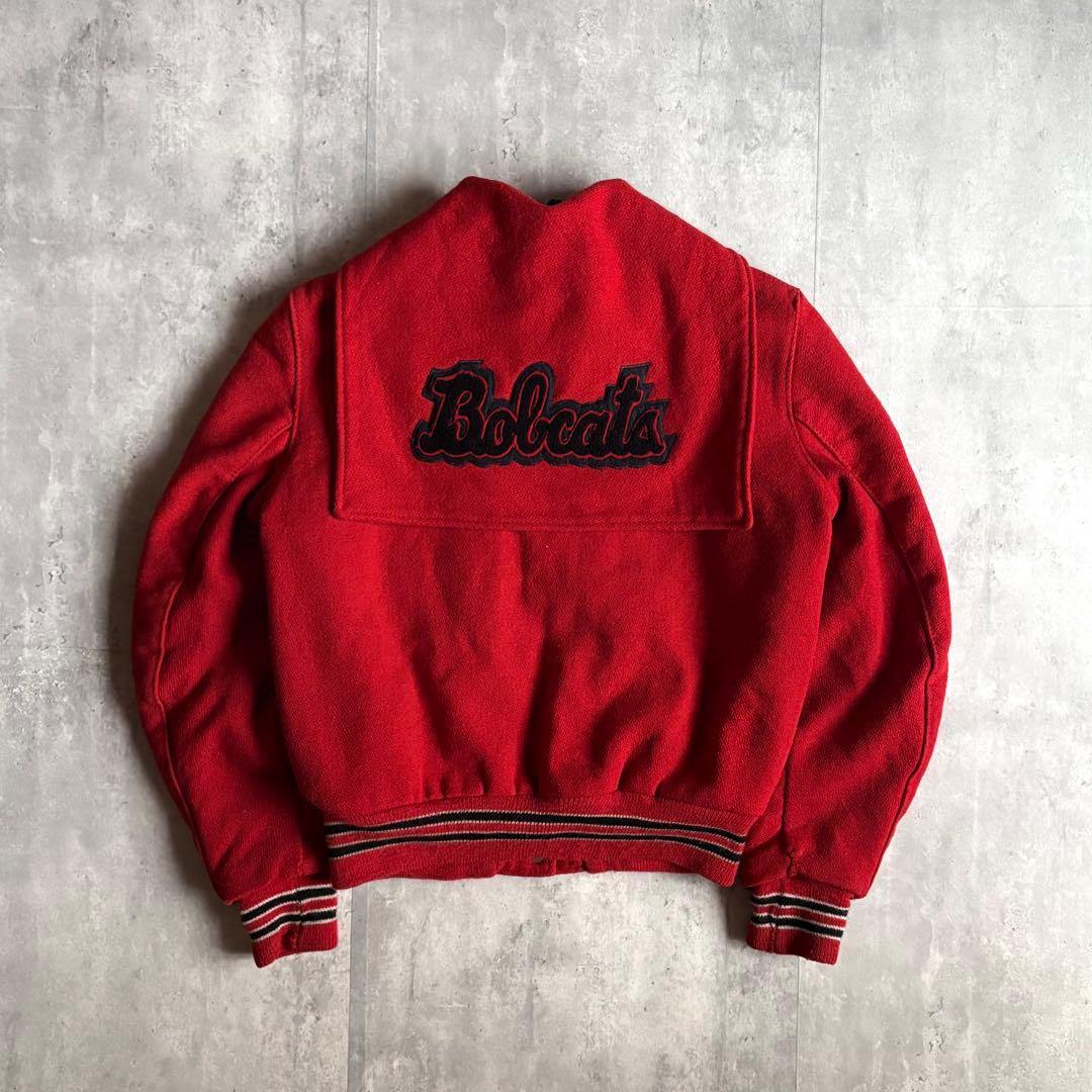 【70-80s vintage】スタジャン　セーラー　ブルゾン　短丈　古着