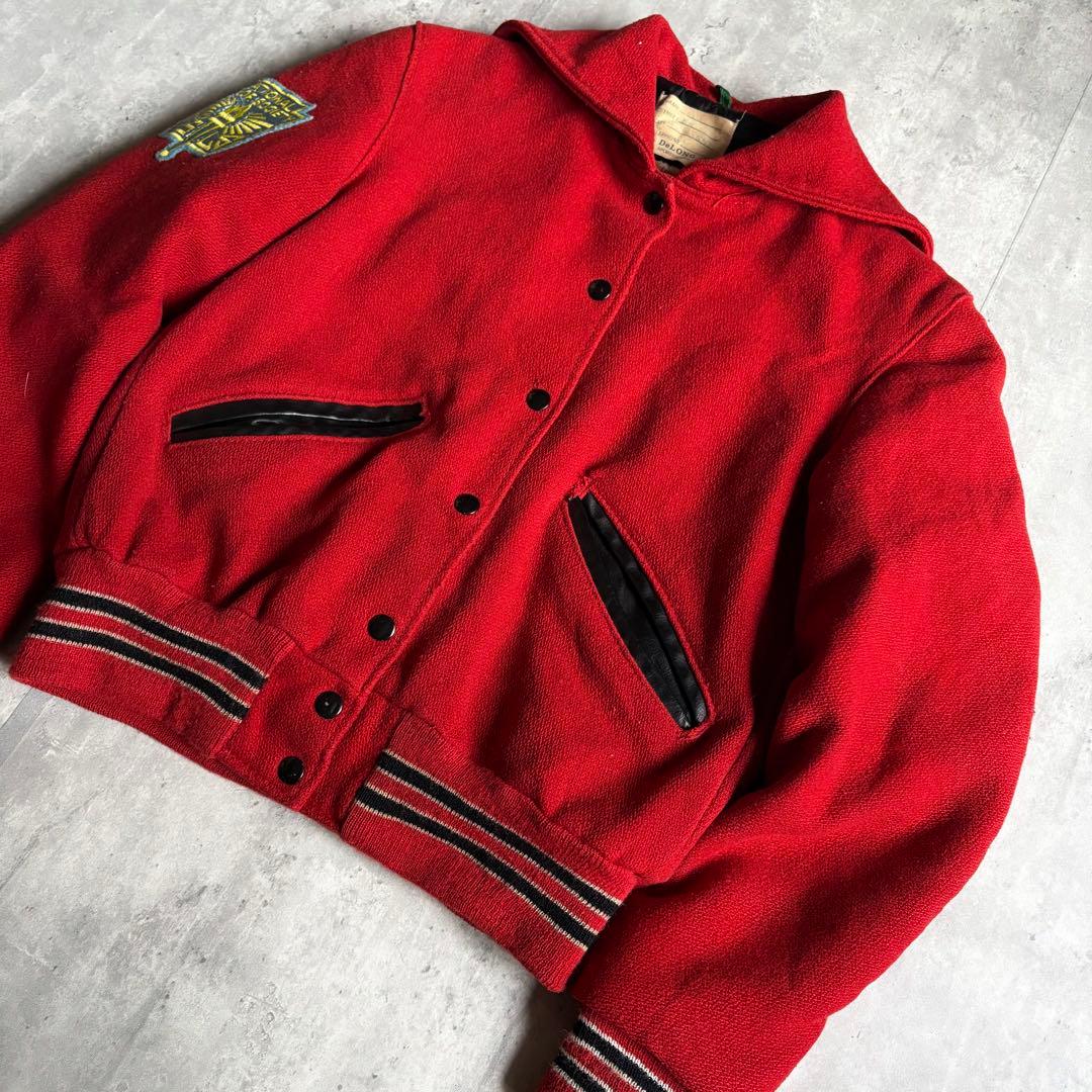 【70-80s vintage】スタジャン　セーラー　ブルゾン　短丈　古着