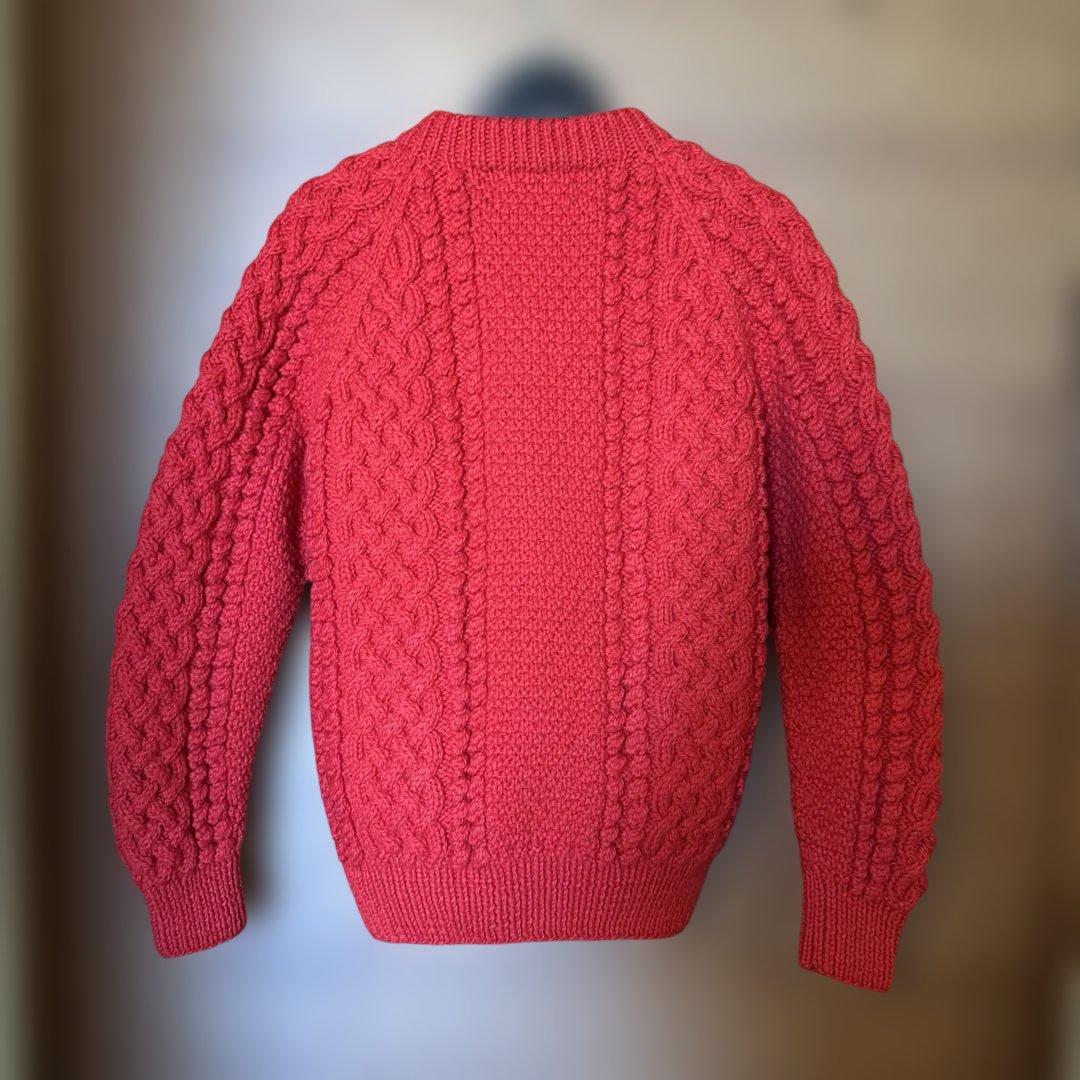 最終お値下げINVERALLAN 赤 ウール カーディガン