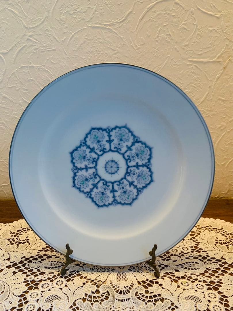 【値下げ】大倉陶園 【手描き】呉須正倉院 26cm