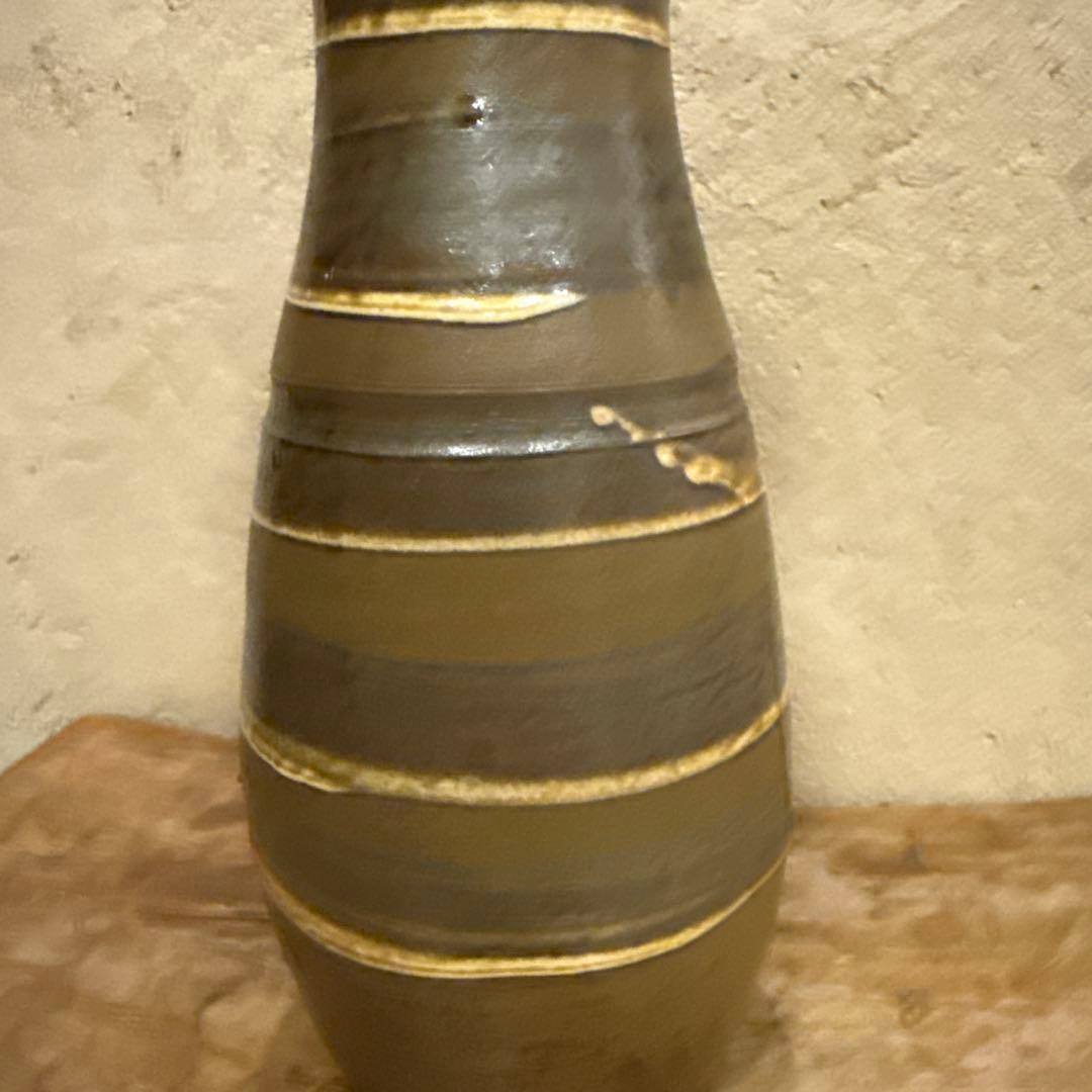 27cm 小鹿田焼　オブジェ　民藝　バーナードリーチ　花器　花瓶