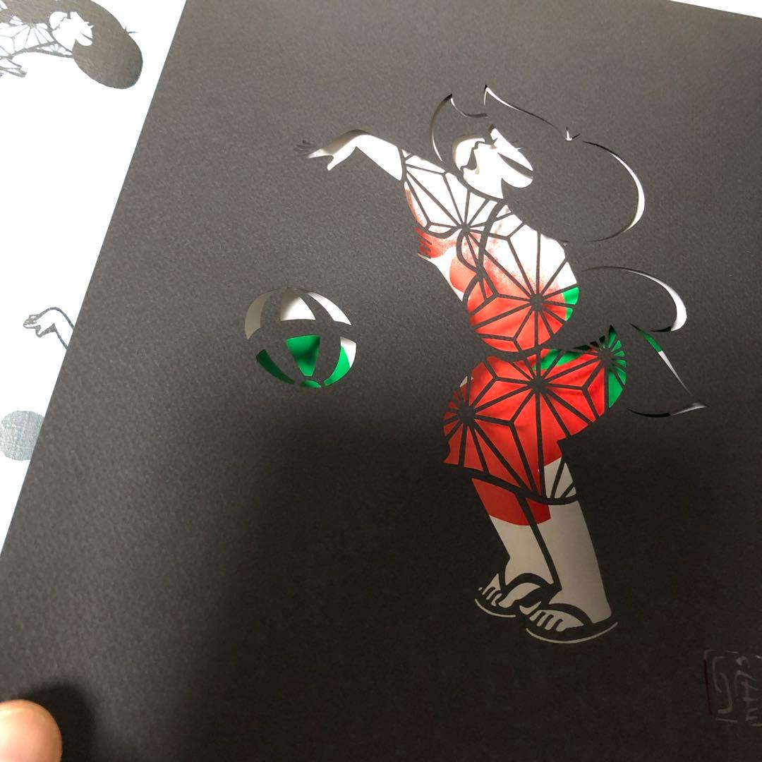 宮田雅之　切り絵　額装