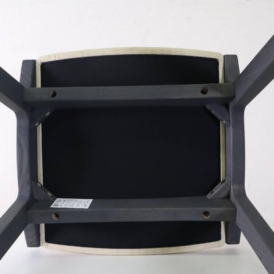 24年製 平田椅子製作所 ガド スツール カーボンアッシュ/合皮 アイボリー系