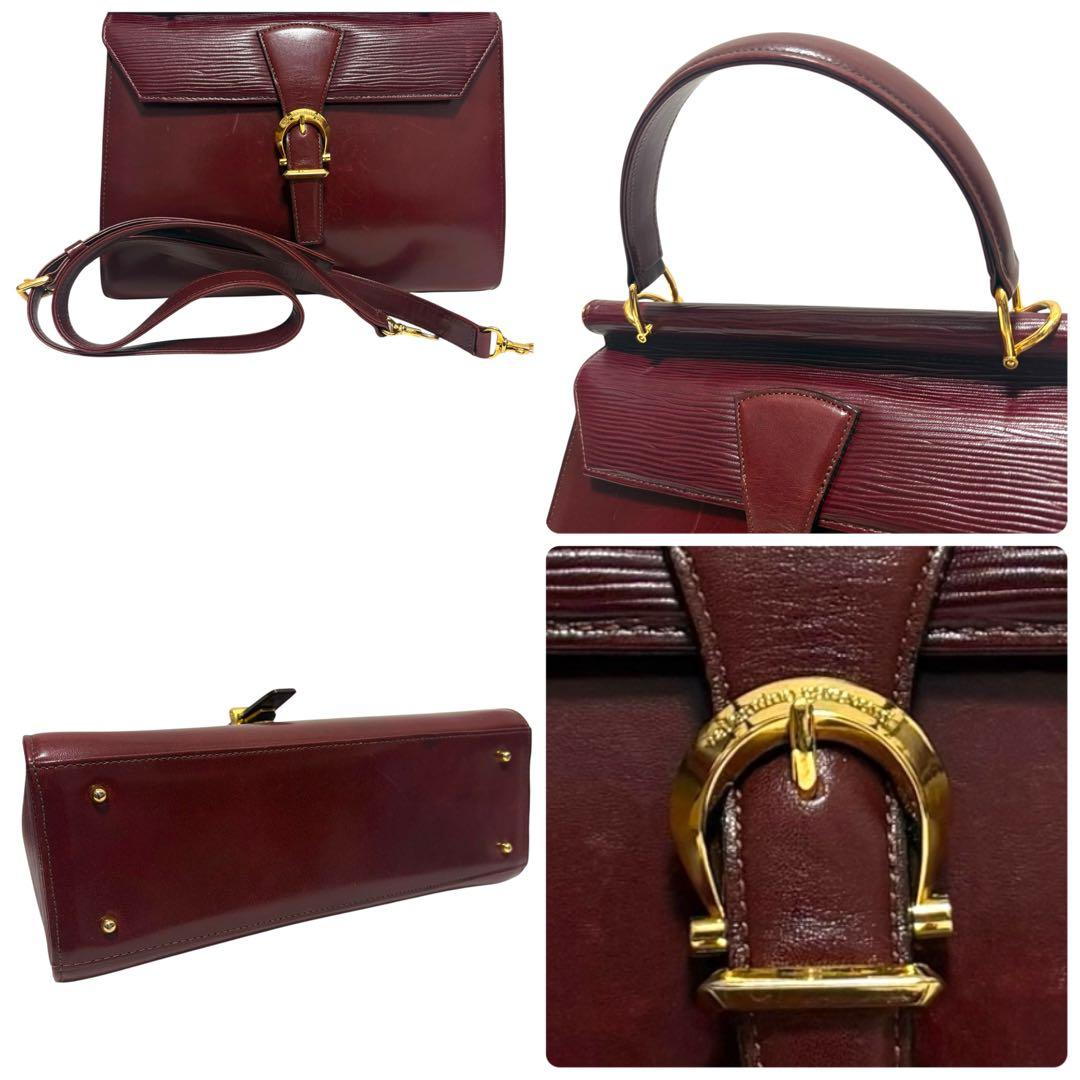【美品✨】ヴァレンティノガラヴァーニ ハンドバッグ 2way レザー ボルドー