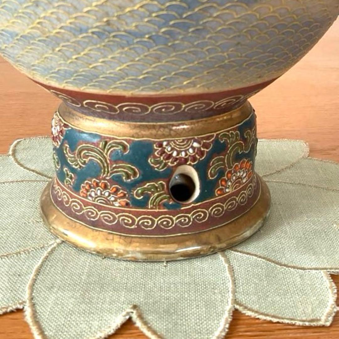 陶器スタンドベース　テーブルランプスタンドベース　ヴィンテージ　アンティーク