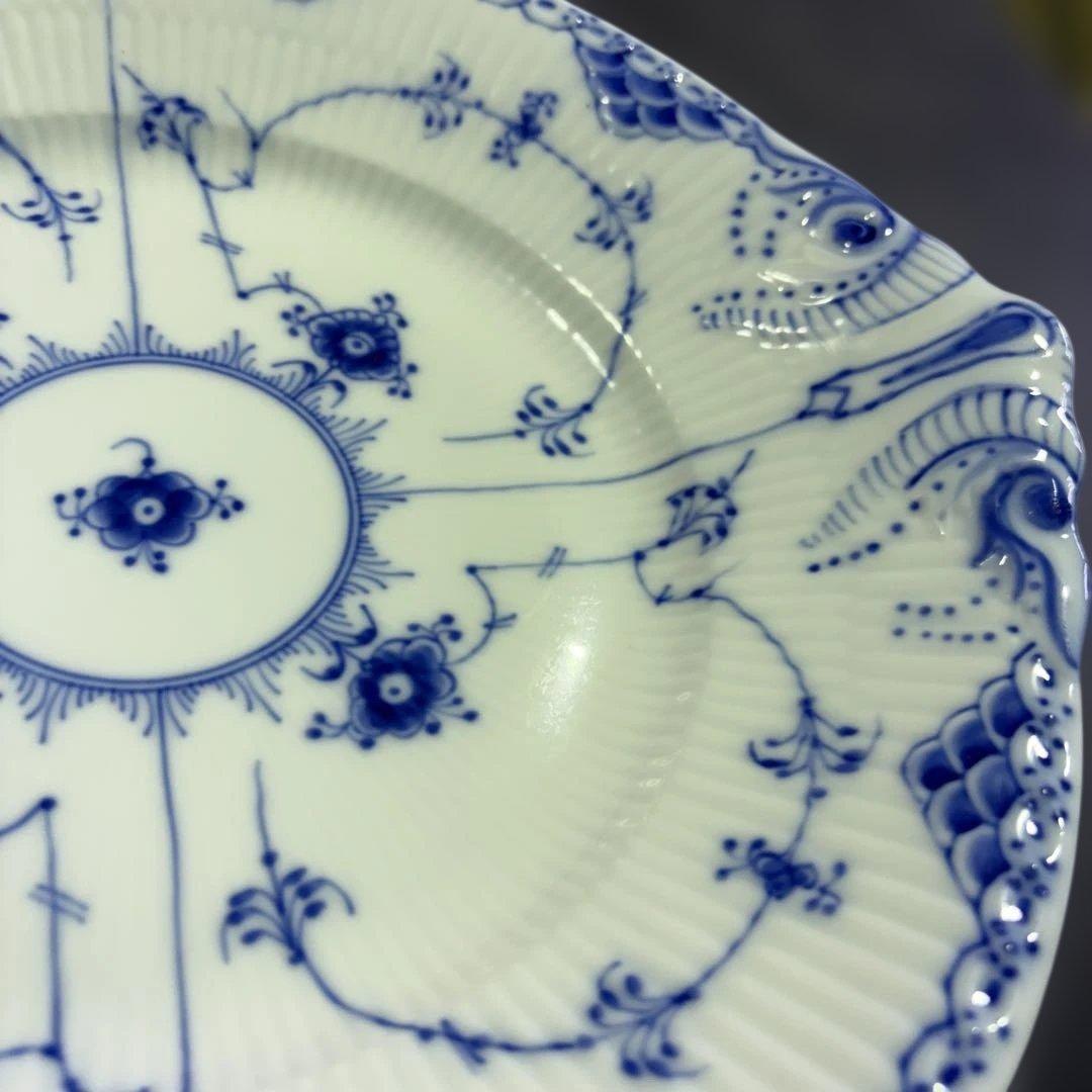 S2235 ロイヤルコペンハーゲン ハーフレース 耳付き大皿