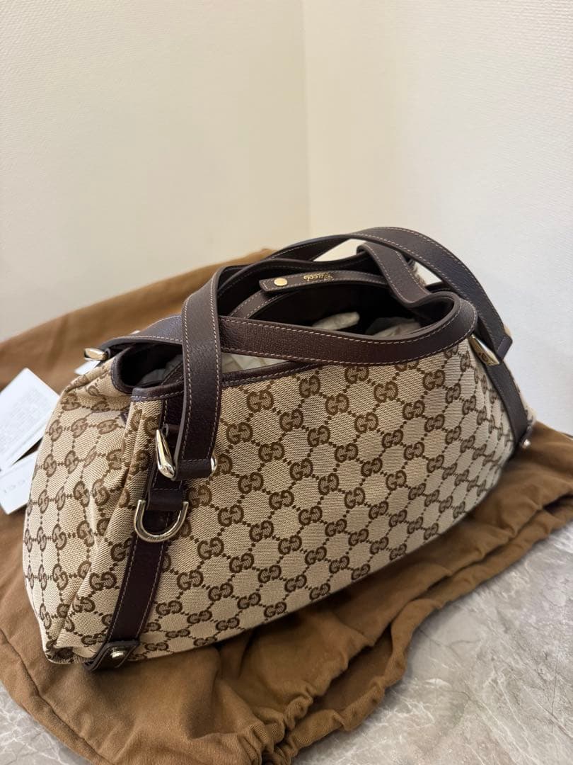 新品未使用★グッチアビーGGキャンバス ワンショルダートートバッグ 袋付き