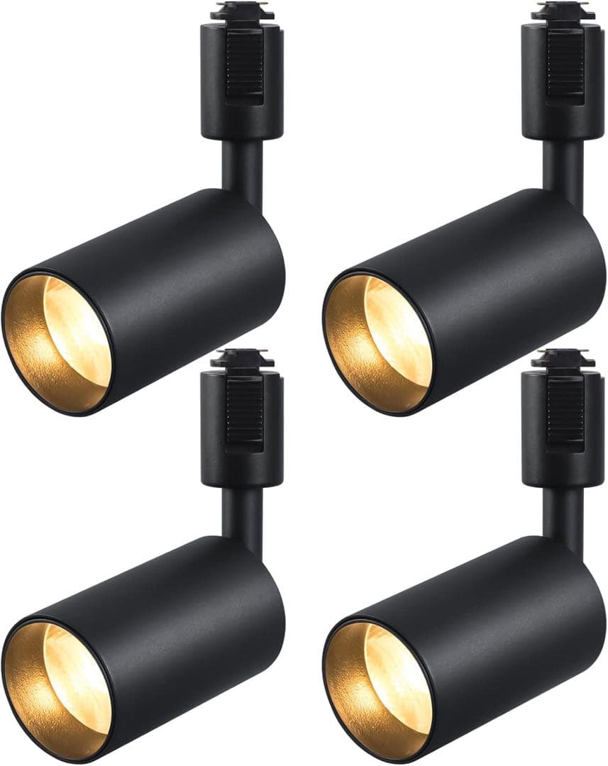 LEDスポットライト ライティングレール用 一体型照明 電球色 ブラック