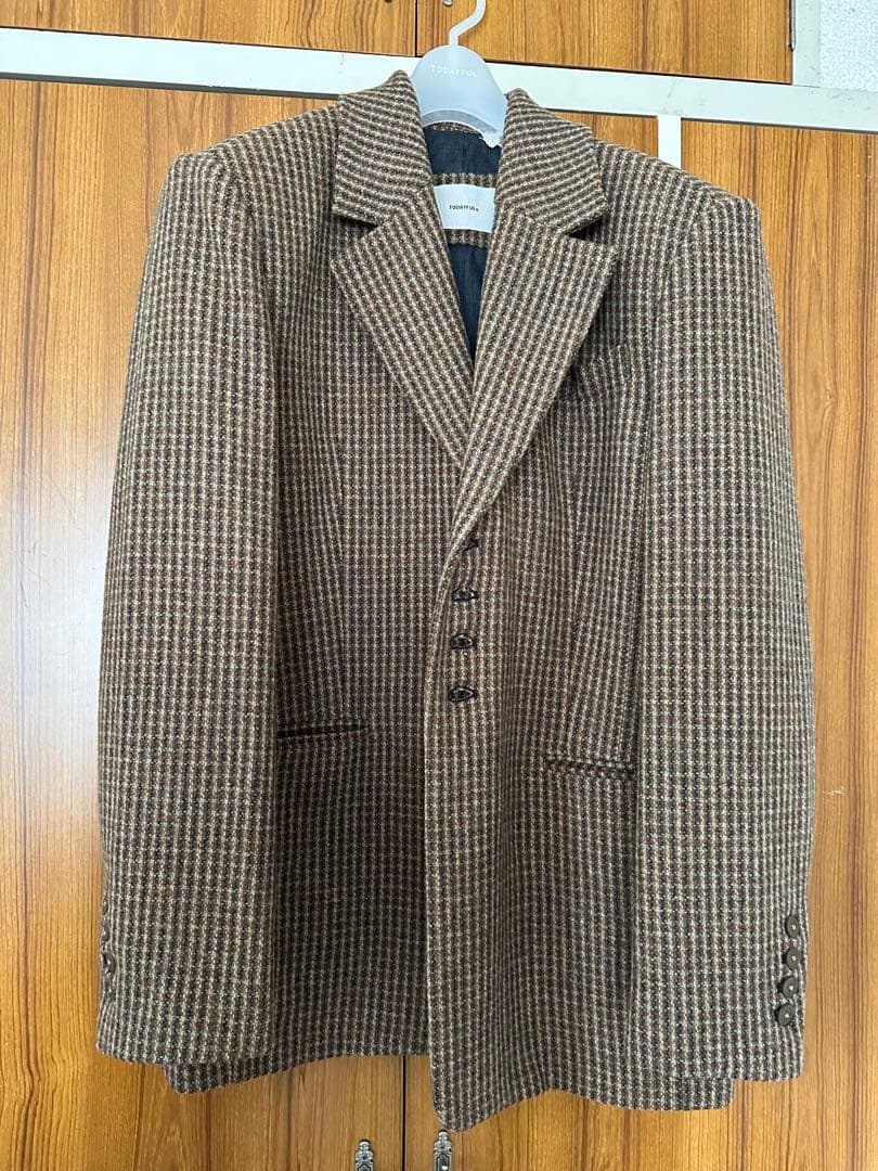 todayful Wool100% Check Jacket 正規品 未使用36