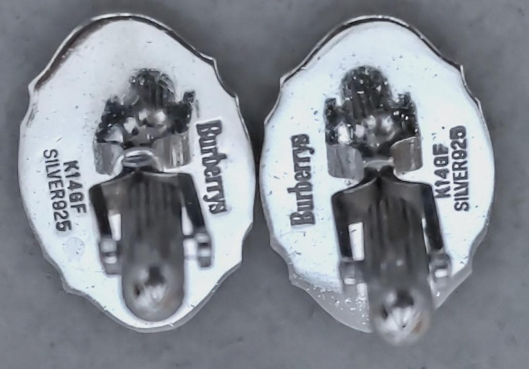 バーバリー　馬上の騎士　SILVER925K14GF　カフス　C1968