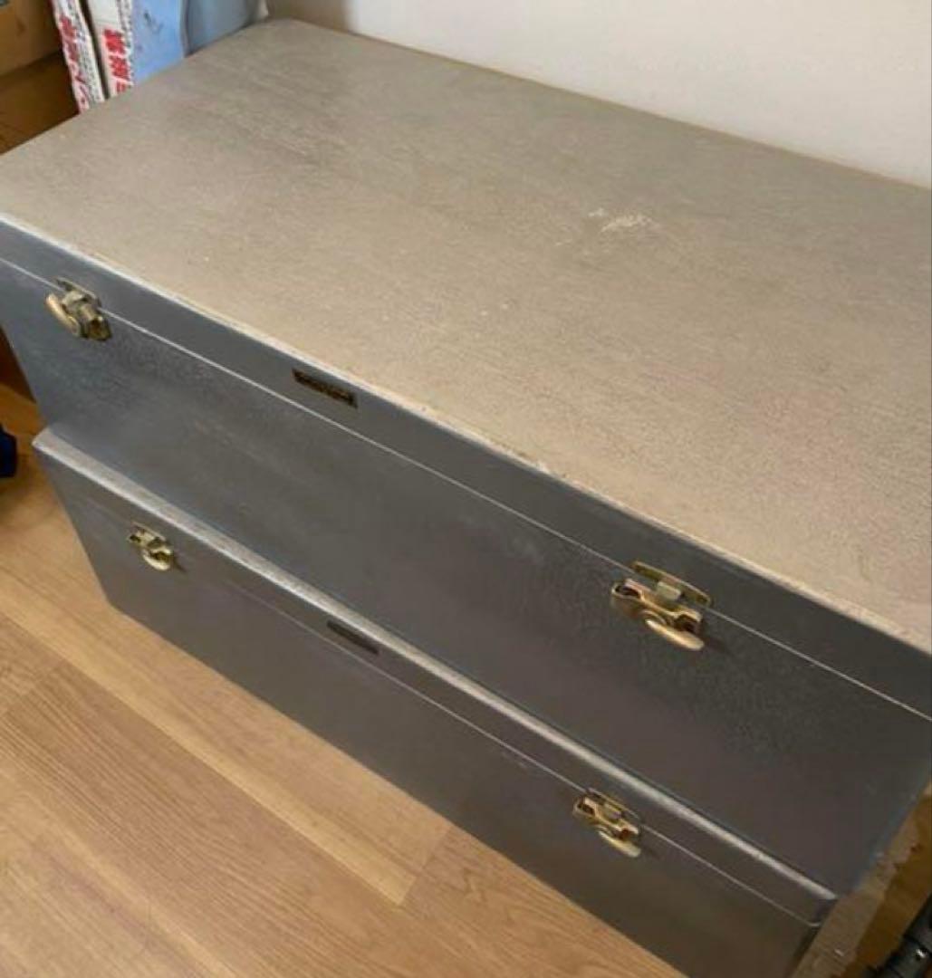 PUEBCO ウッドボックス×2 テーブル