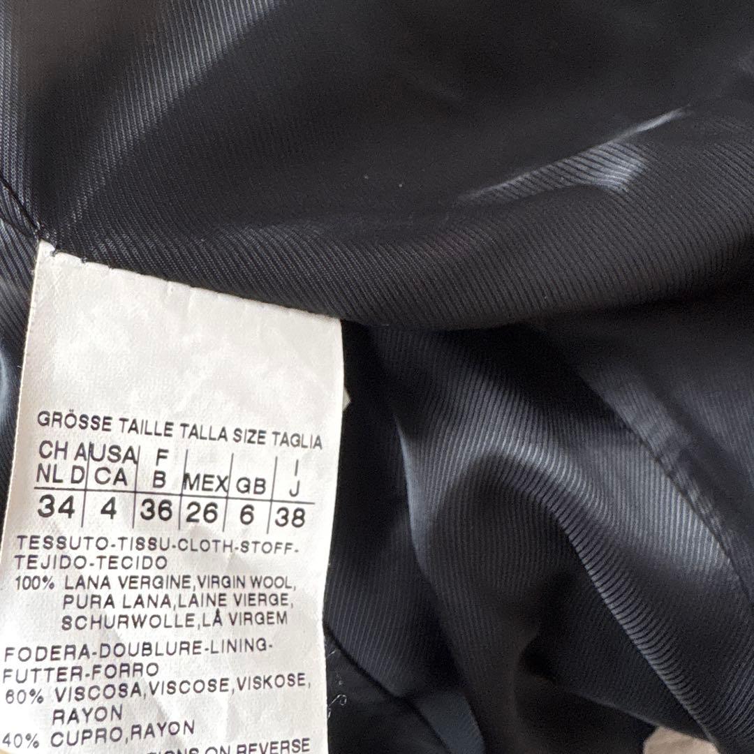 ぽぽ美品　MaxMara ブラック ピーコートM イタリア製