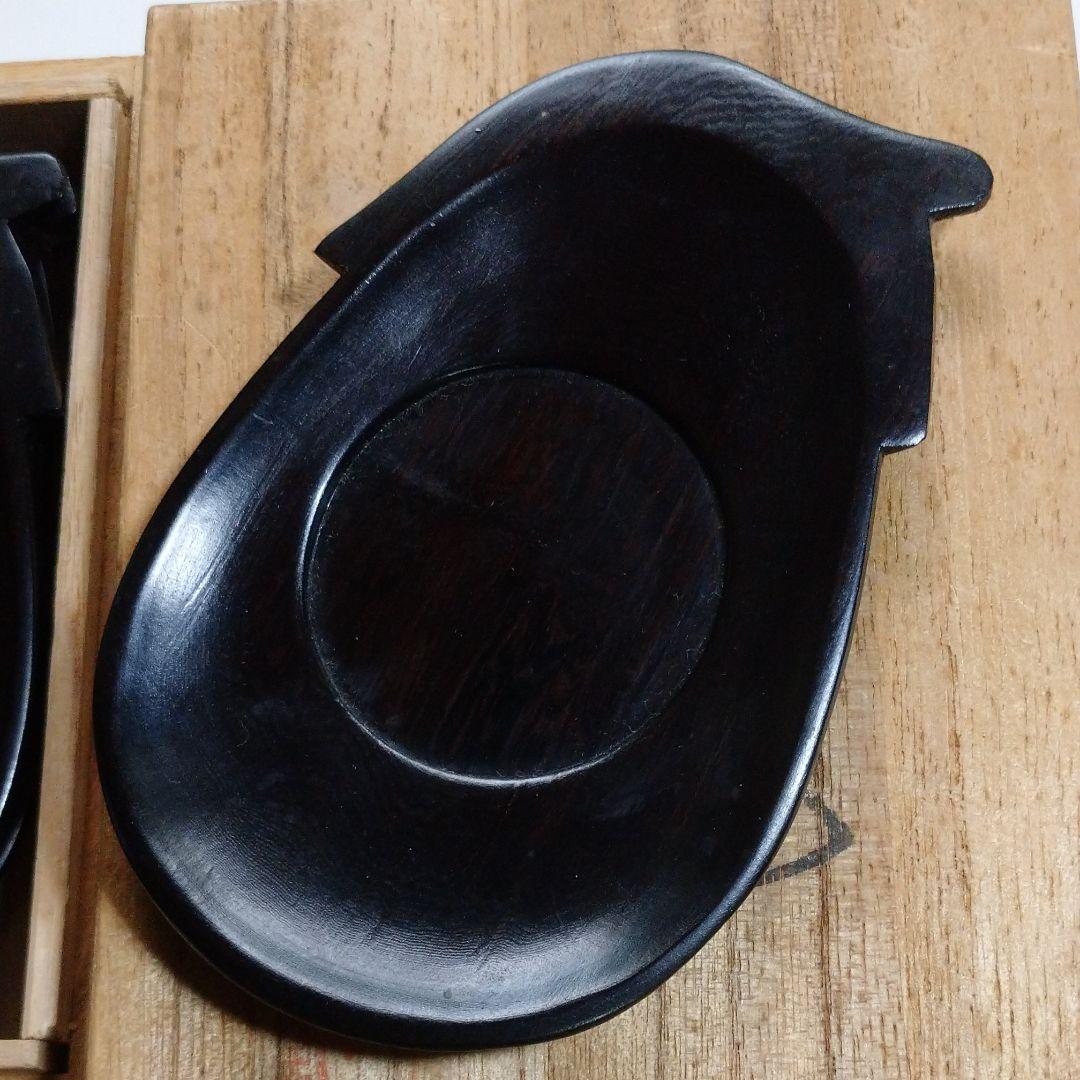 仙台の埋木 茶托 4客 (作家物)『松堂作』