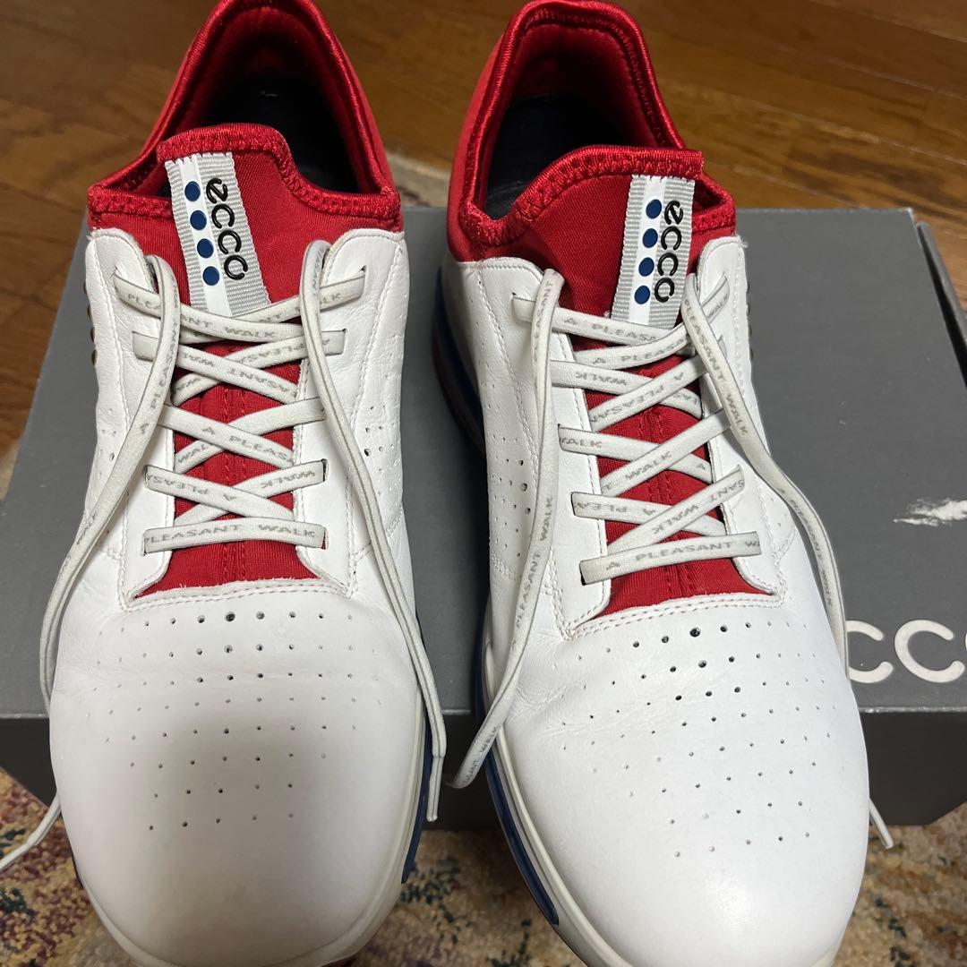 ECCO エコー　ゴルフシューズ ホワイト/レッド　25.5cm