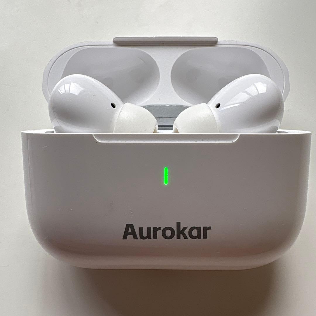 Aurokar ワイヤレスイヤホン ホワイト　充電コード付き