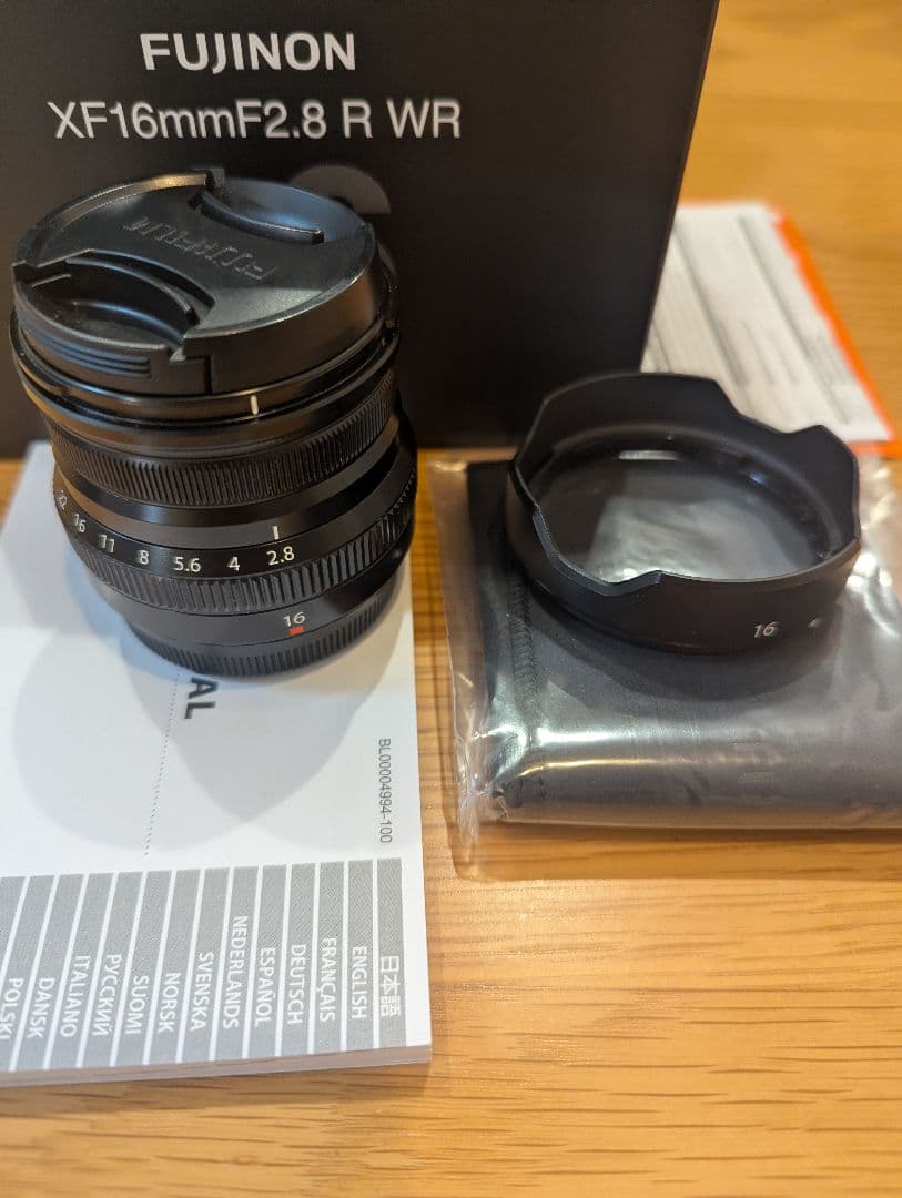 美品Fujifilm XF16mmF2.8 R WR レンズ
