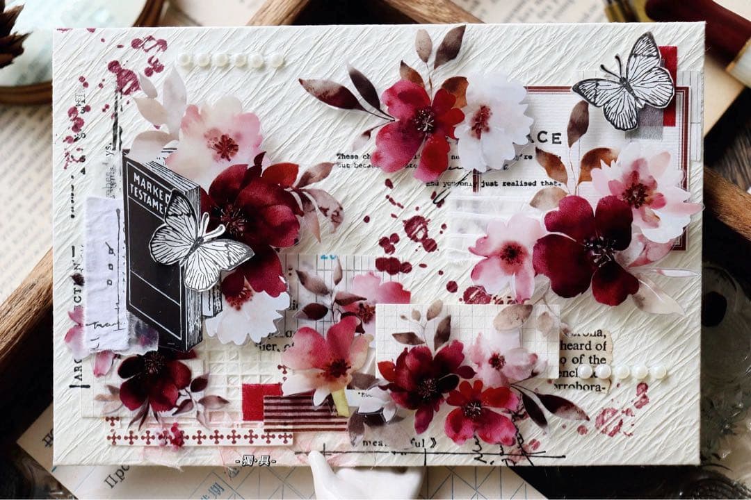 壹洱原创《花韵流年》海外マスキングテープ　マステ 【2205】