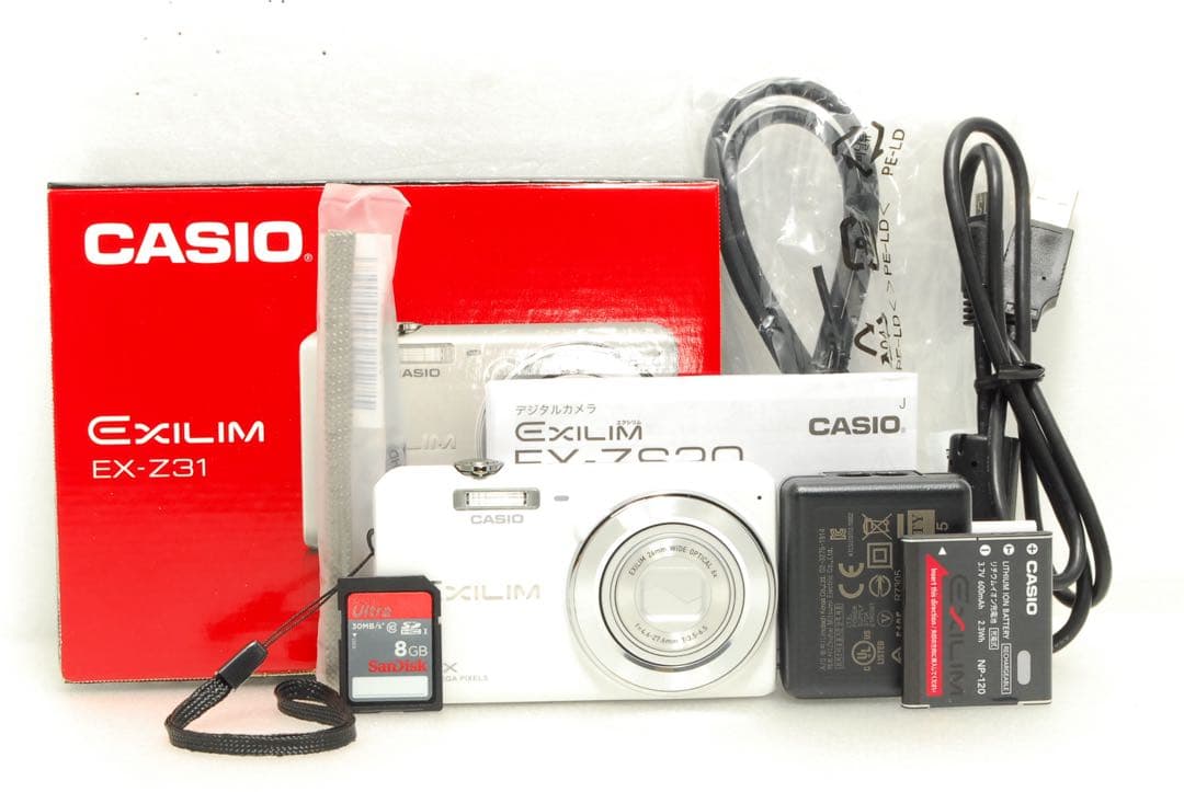 CASIO EXILIM EX-Z31❤️スマホ転送 動作確認済 ホワイト カメラ