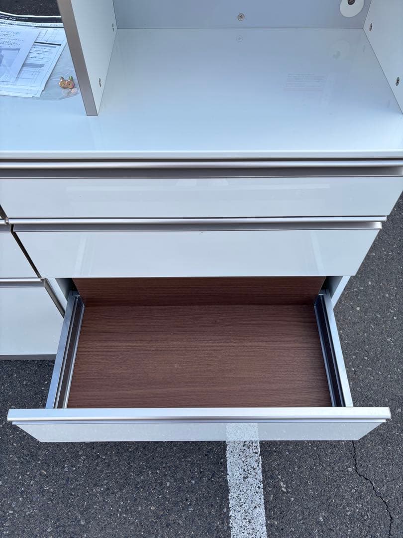 AYANO 綾野製作所 食器棚 キッチンボード ホワイト