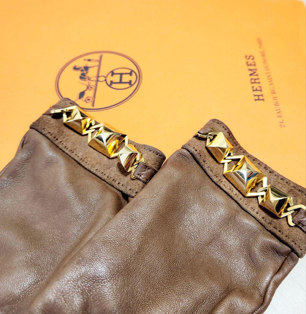 HERMES  エルメス レザーグローブ